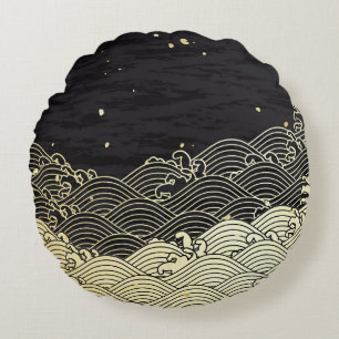 Golden wave, papper-lik struktur. rund kudde