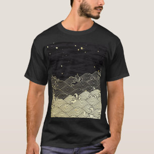 Golden wave, papper-lik struktur. t shirt