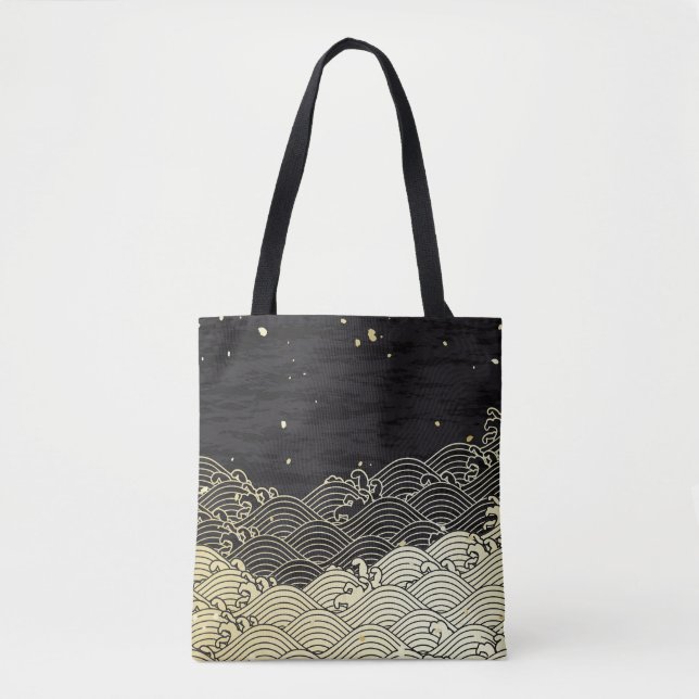 Golden wave, papper-lik struktur. tygkasse (Framsida)