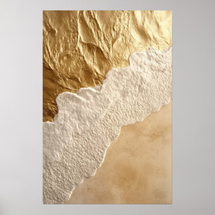 Golden wave poster