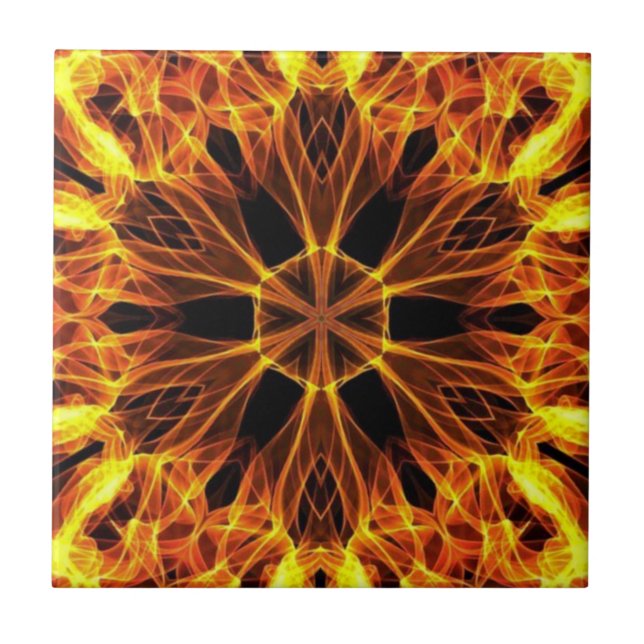  Golden Webben A ~ utanför krukan ~  Kakelplatta (Framsidan)