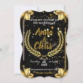 Golden Wedding-inbjudan