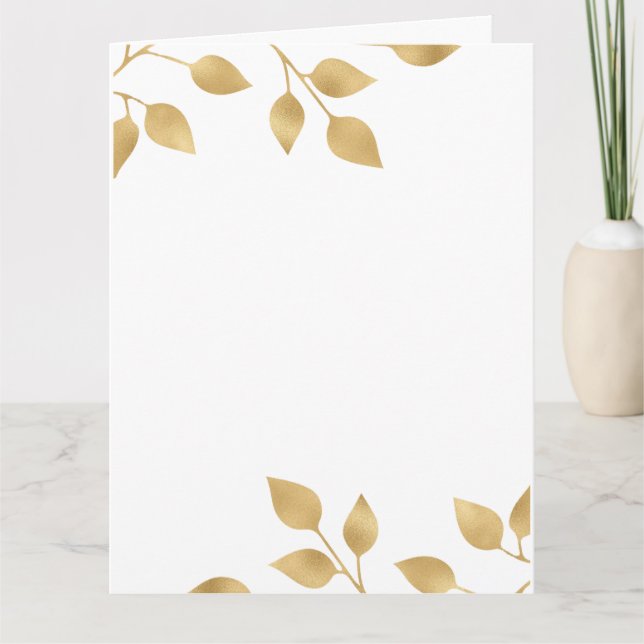 golden wedding invitastion tamplet tack kort (Framsida)