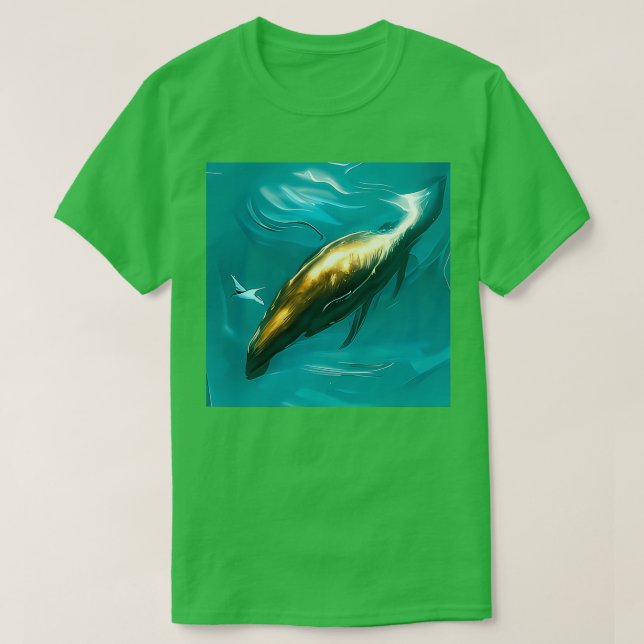 Golden Whale 1 T Shirt (Design framsida)