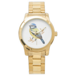 Golden Wheat and Blue Tit Armbandsur