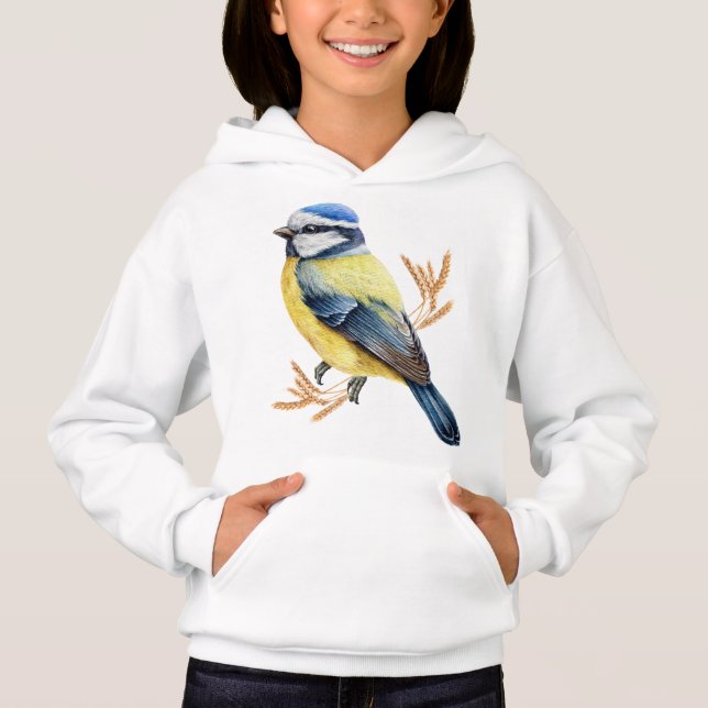 Golden Wheat and Blue Tit T Shirt (Framsida)