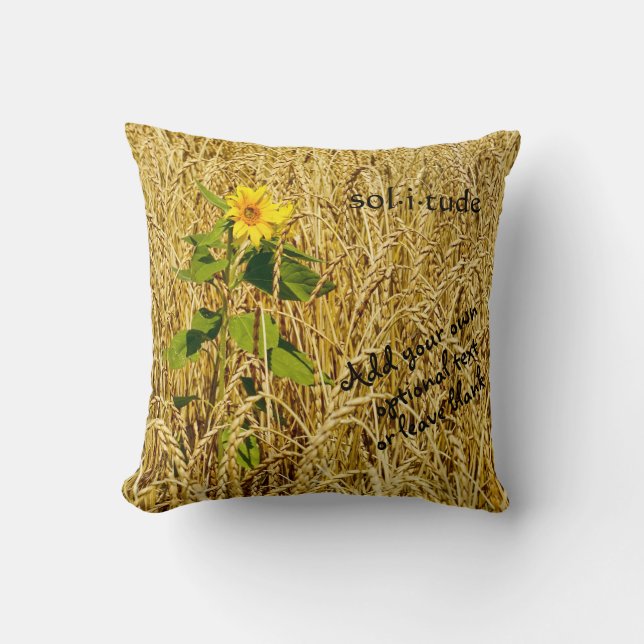 Golden Wheat Fält Solrosackor Pillow Kudde (Framsida)