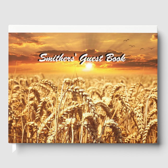 Golden Wheat Fält vid Sunset Gästböcker (Framsida)