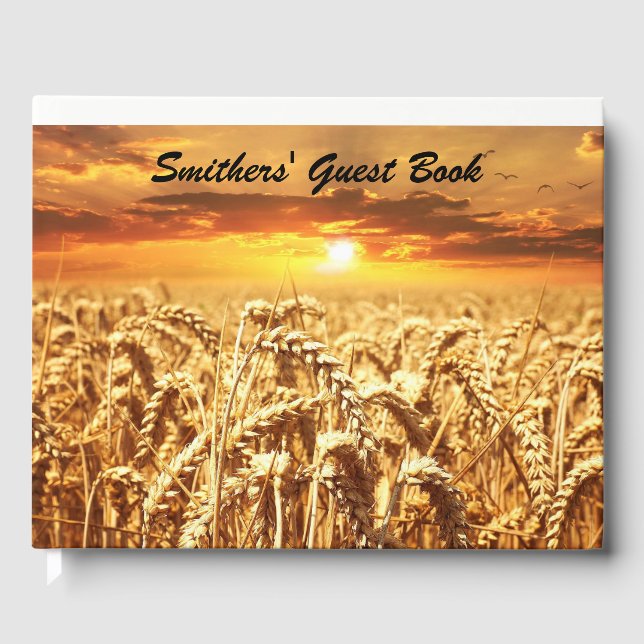 Golden Wheat Fält vid Sunset Gästböcker (Framsida)