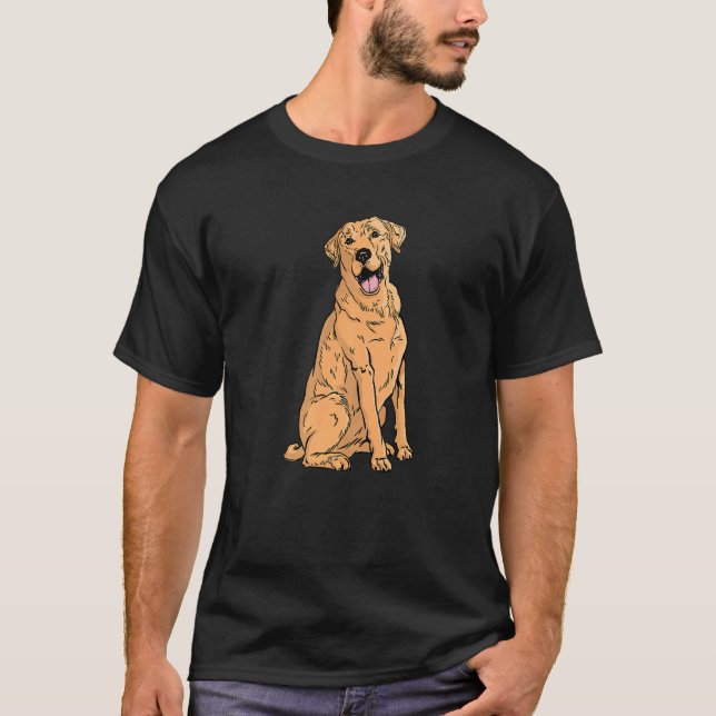 Golden White Gult Labrador Retriever Lab Hund Lif T Shirt (Framsida)