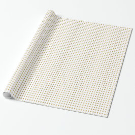Golden & White PolkaDots Mönster Presentpapper