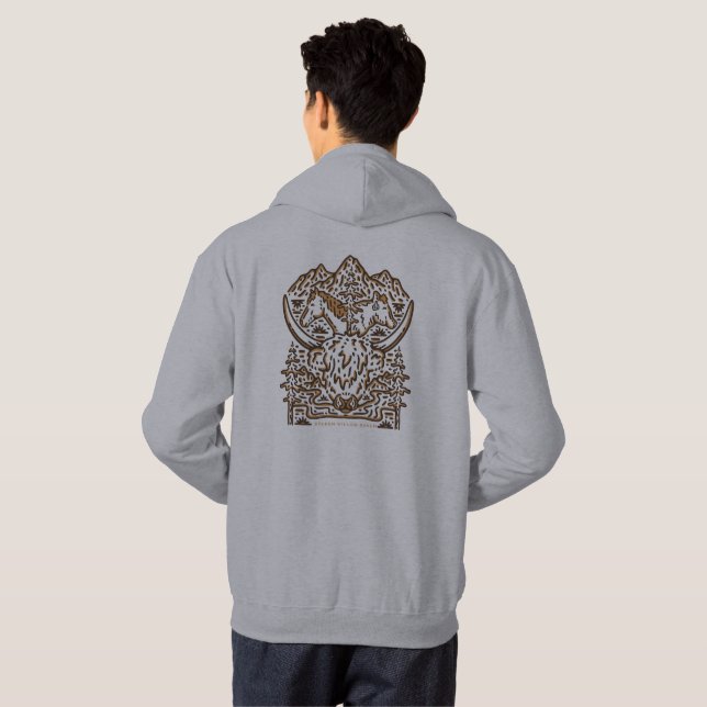 Golden Willow Ranch Hoodie - Grå (Hel baksida)