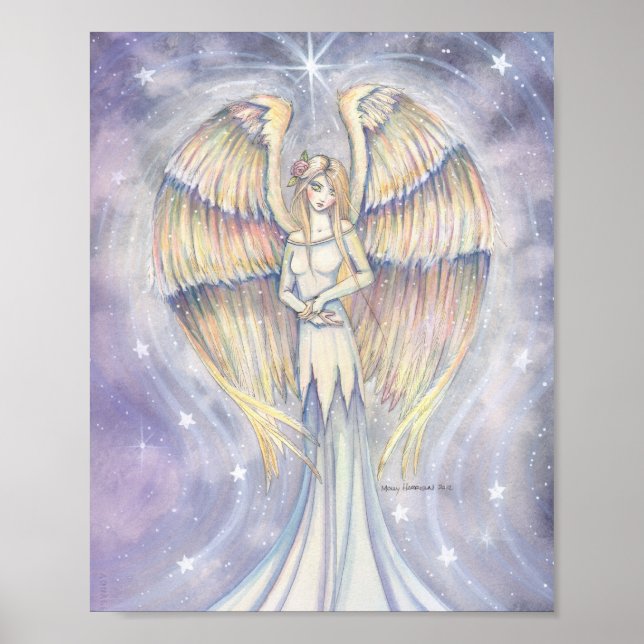 Golden Wing Ängel Art Poster av Molly Harrison (Framsidan)