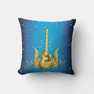 Golden Winged Guitar Kudde
