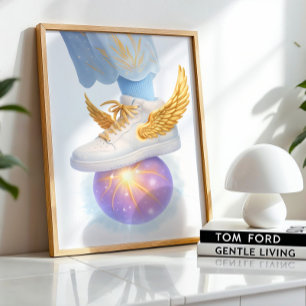 Golden Winged Sneaker på lowing Orb Poster