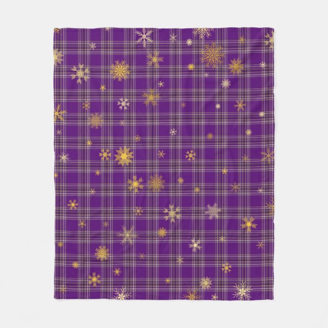 Golden Winter Tartan Fleecefilt (Framsidan)