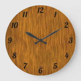 Golden Woodgrain-klocka Stor Klocka
