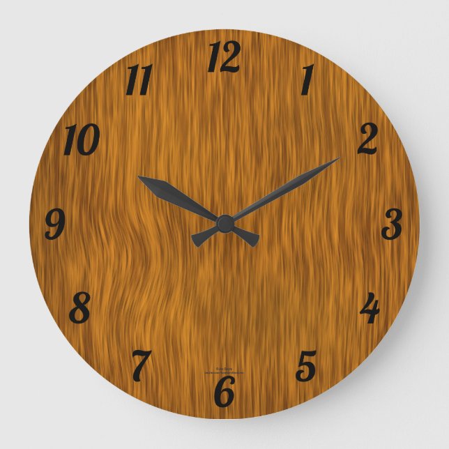 Golden Woodgrain-klocka Stor Klocka (Framsida)