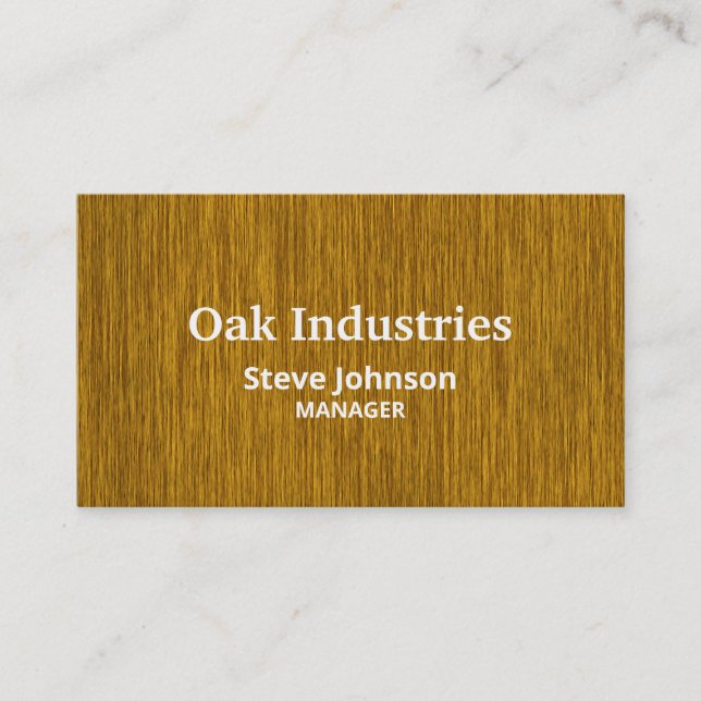 Golden Woodgrain-Professionell Visitkort (Framsida)