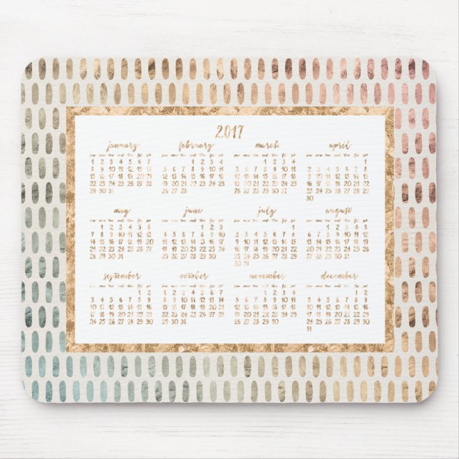Golden Yarly 2017 Calendar Mus mattor Light Musmatta (Framsidan)
