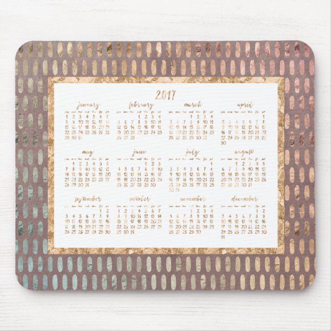 Golden Yarly 2017 Calendar Mus mattor Ro Musmatta (Framsidan)