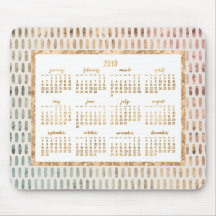 Golden Yarly 2019 Calendar Mus mattor Light