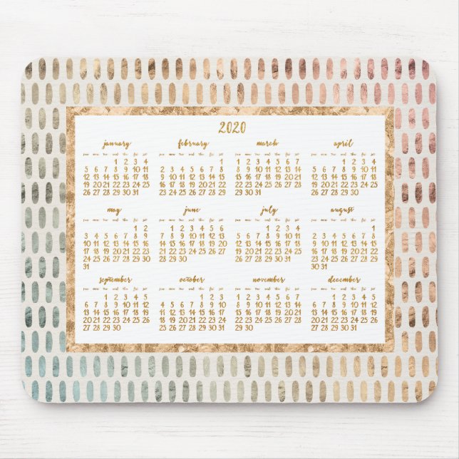 Golden Yarly 2020 Calendar Mus mattor Light Musmatta (Framsidan)