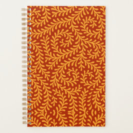 Golden Yellow Leafy Vine Pattern 