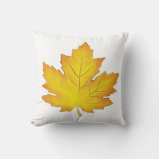 Golden Yellow Maple Leaf Pillow Kudde
