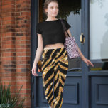 Golden Zebra Glittery Mönster Leggings<br><div class="desc">öga,  unika utformning av guldfärgad zebra mönstrad guld och svartglitter, </div>