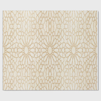 Golden Zellige Gift Wrap Paper Presentpapper