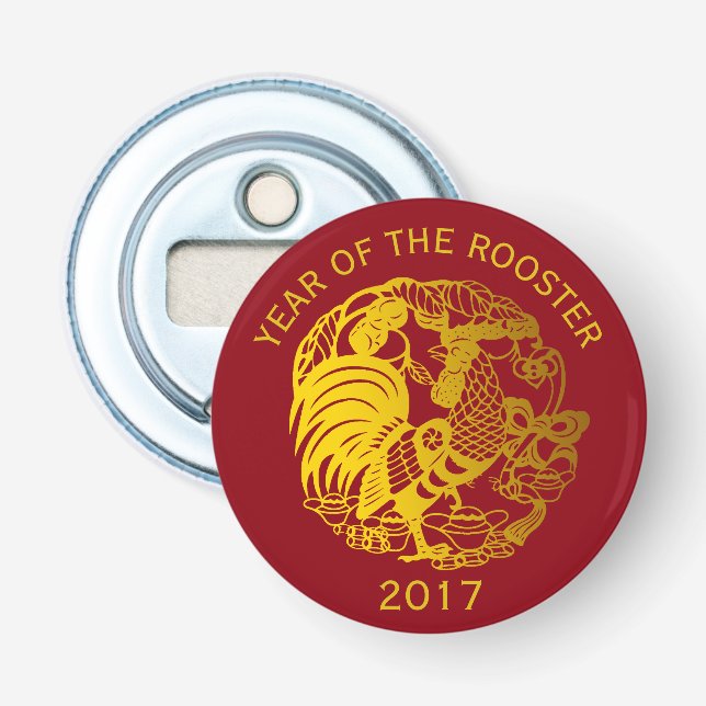 Golden Zodiac 2017 Tupp Year Flaska Open Flasköppnare (Framsidan)