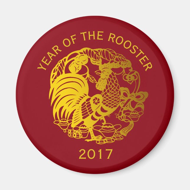 Golden Zodiac 2017 Tupp Year Round Magnet (Framsidan)