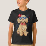 Goldendoodle 4th Of July Patriotic Golden Doodle D T Shirt<br><div class="desc">Goldendoodle 4th Of July Patriotic Golden Doodle Dog Women</div>