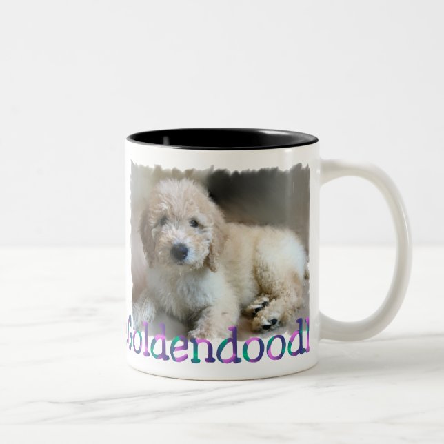 Goldendoodle Älskare Gifts Två-Tonad Mugg (Höger)