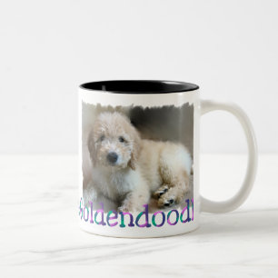 Goldendoodle älskaregåvor Två-Tonad mugg
