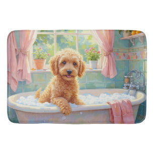 Goldendoodle badtid Söt badrumsdekor Badrumsmatta