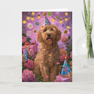 Goldendoodle Birthday Kort