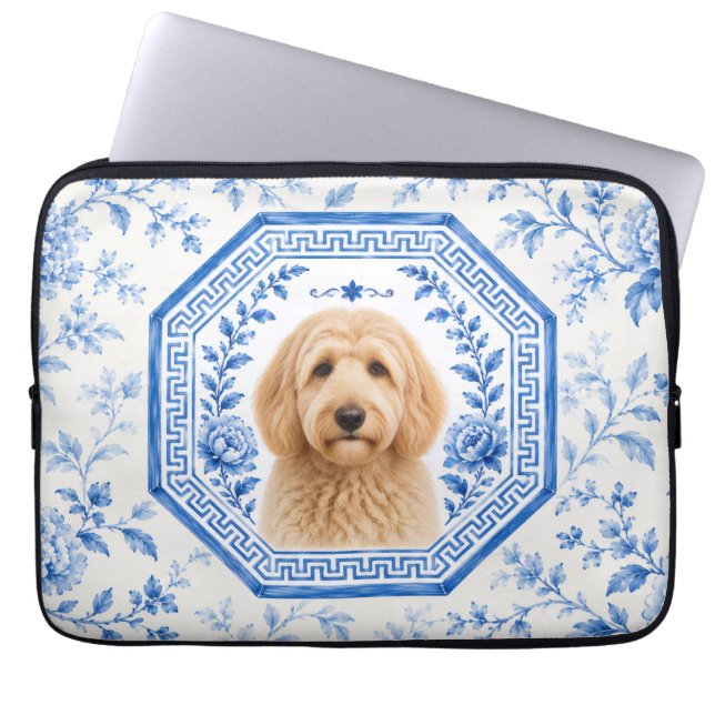 Goldendoodle Chinoiserie Laptopsfodral Laptop Fodral (Framsidan)
