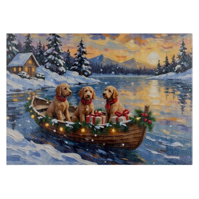Goldendoodle Christmas Boat Holiday (Framsidan)