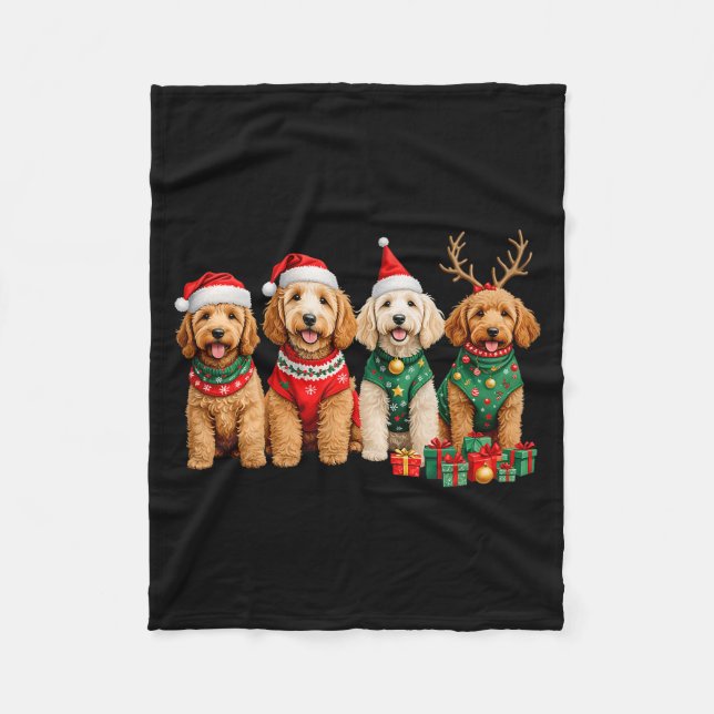 Goldendoodle Christmas Golden Doodle Pajamas For W Fleecefilt (Framsidan)
