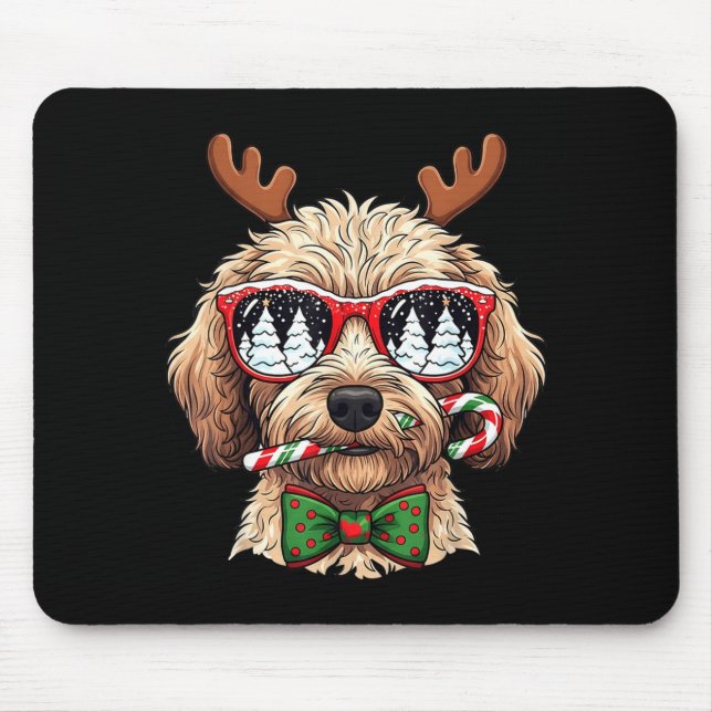 Goldendoodle Christmas Reindeer Holiday Dog Lover  Musmatta (Framsidan)