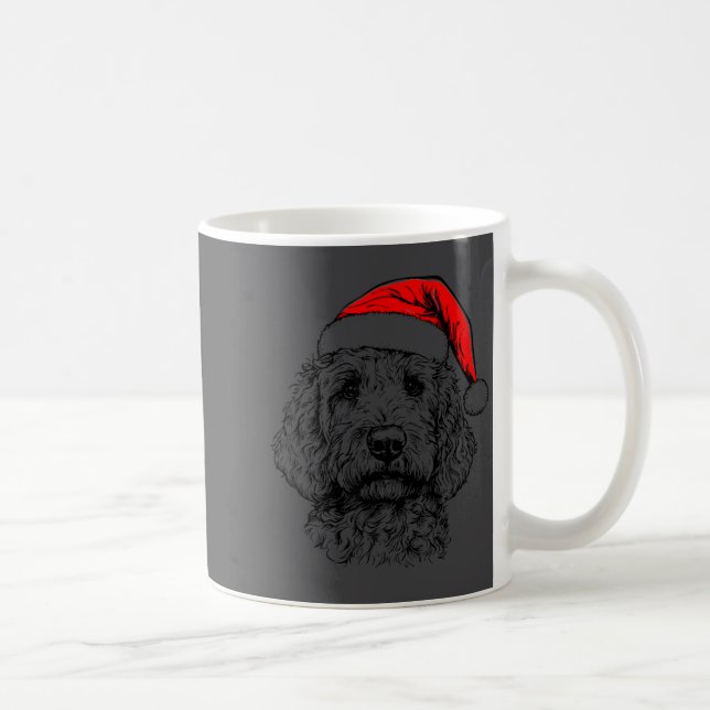 Goldendoodle Christmas Santa Hat Xmas Pajama Golde Kaffemugg (Höger)