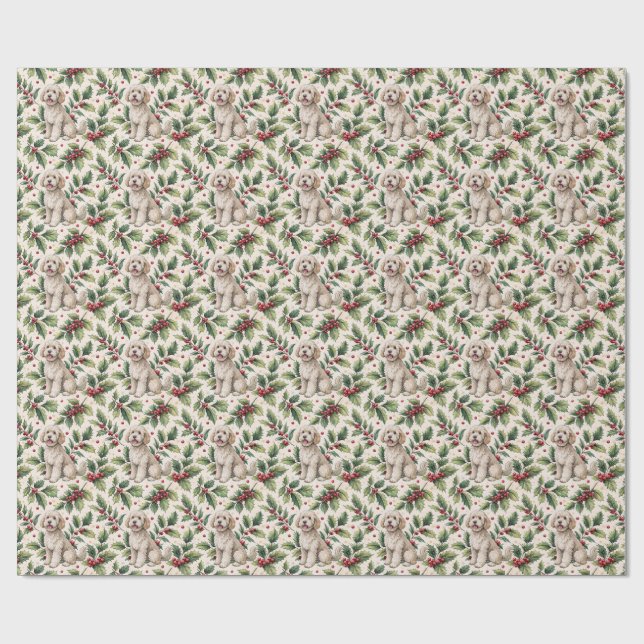 Goldendoodle Christmas Wrapping Paper Presentpapper (Platt)