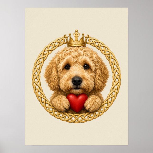 Goldendoodle Claddagh Poster (Framsidan)