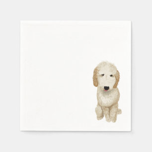 Goldendoodle Cocktail Napkin - Anpassade Pappersservett