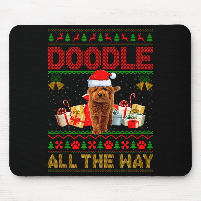 Goldendoodle Dog Ugly Christmas Sweaters Pet Dog L Musmatta (Framsidan)