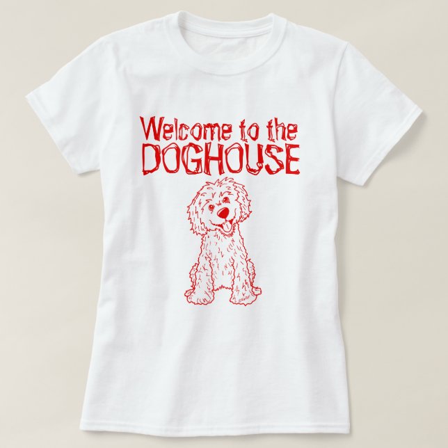 Goldendoodle Doghouse T Shirt (Design framsida)