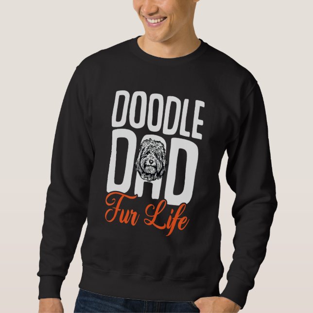 Goldendoodle Dood Doodle Dad Fur Life Lång Ärmad Tröja (Framsida)