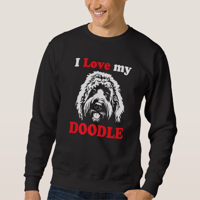 Goldendoodle Doodle Hund I Kärlek My Doodle Lång Ärmad Tröja (Framsida)